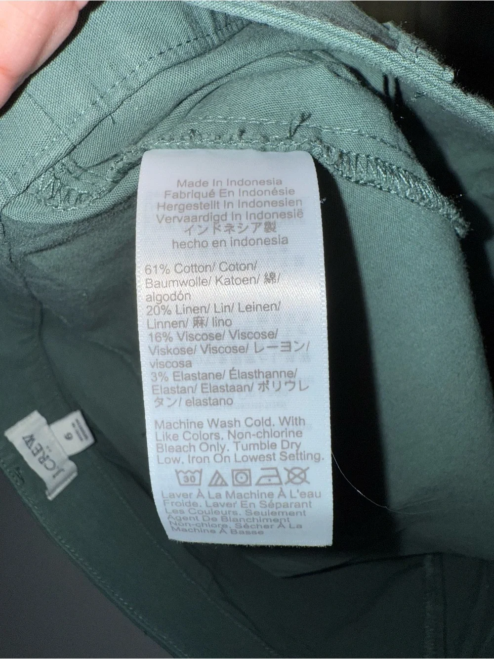 NWT J.Crew dark green utility mini skirt size 6